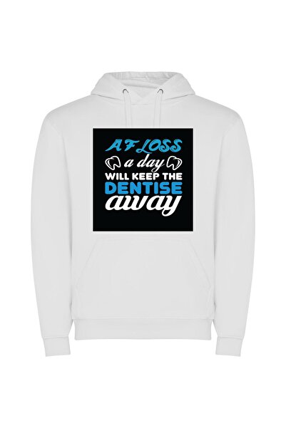 iLovePrints Losing Smiles, Gaining Awareness Φούτερ με κουκούλα σε χρώμα Λευκό