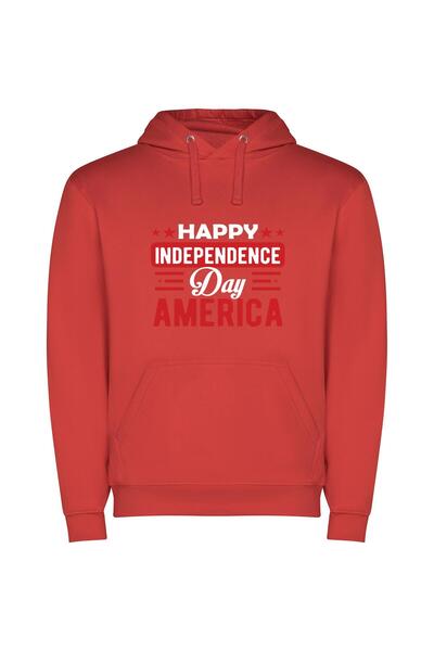 iLovePrints America's Proud Freedom Φούτερ με κουκούλα σε χρώμα Κόκκινο