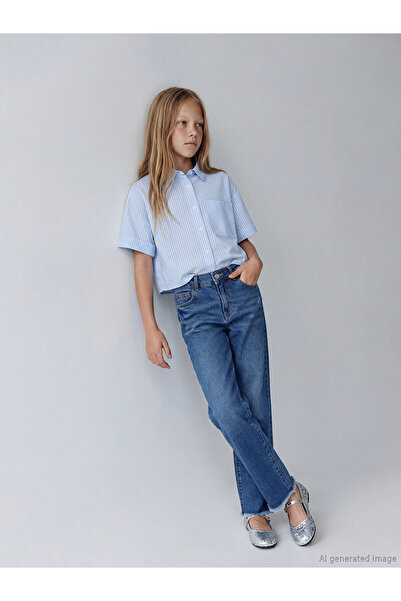 LC Waikiki Nevavm Straight Fit Girls' Jean Pants with a Difference