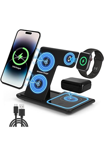GENERAL Wireless Charger, 3 in 1 Wireless Charging Station, Portable Fast Wir...