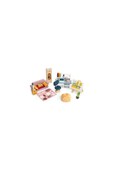 Tender Leaf Toys Mobilier din lemn pentru casă de păpuși - cameră de tineret
