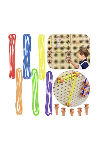 Masterkidz Set de șuruburi și corzi - Pentru tablă științifică-creativă STEM