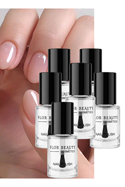 flor beauty 6 قطع من مستحضرات تجميل طلاء الأظافر