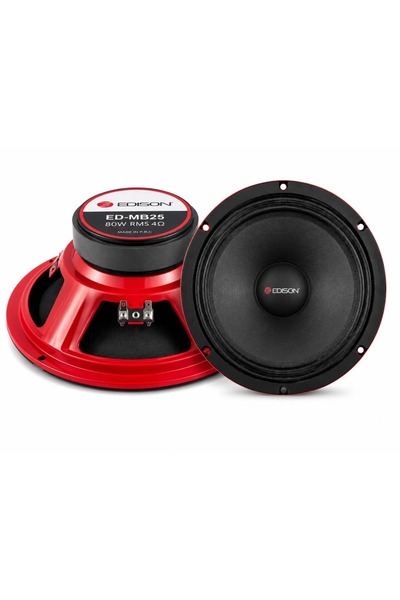Edison ED-MB25 10" (25 cm) Mid-Bass Hoparlör 150W RMS 96 dB 1.5" VC