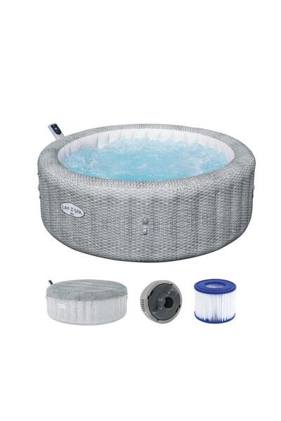 BESTWAY LAY-Z-SPA Bali AirJet Inflatable Hot Tub, 6 Person, App Control, Ratt...