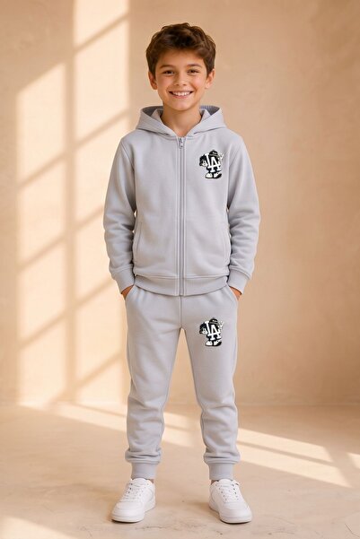 armicem Armikids School Fashion Printed Zippered Tracksuit Set