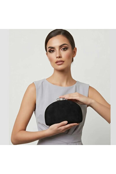 VERDE Γυναικεία τσάντα clutch 01-1278 μαύρη