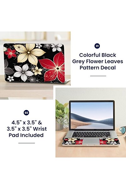 LSS Laptop 15 15.6 Skin Cover with Colorful Red Heart in Sand Pattern for HP ...