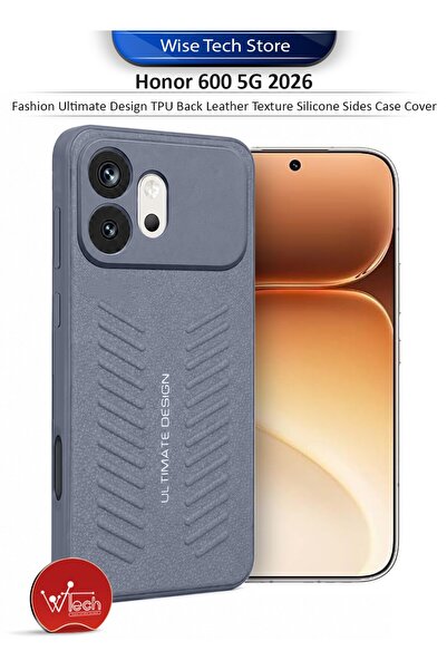 Wtech Honor 600 5G 2026 Fashion Ultimate Design TPU Back Leather Texture Sili...