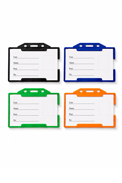 excarpin Colorful Four Card Holder Set - Black Blue Green Orange