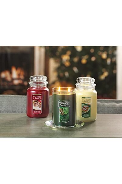 Yankee Candle شمعة كبيرة معطرة لعيد الميلاد بسعة 22 أونصة، ذات فتيلة واحدة، ت...