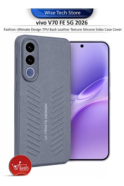 Wtech vivo V70 FE 5G 2026 Fashion Ultimate Design TPU Back Leather Texture Si...