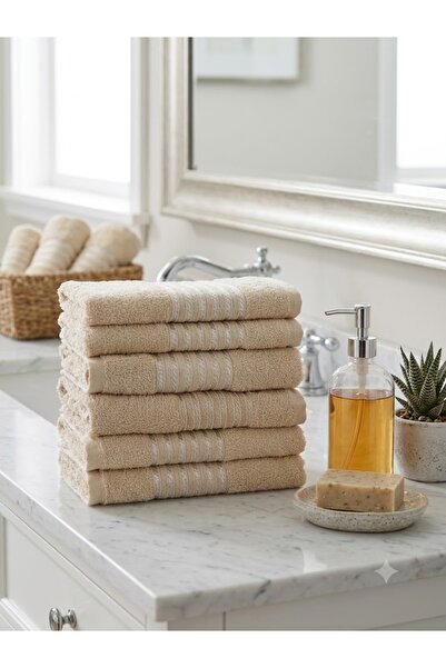 Generic Brand Towel Set, 6-Piece Hand and Face Towels