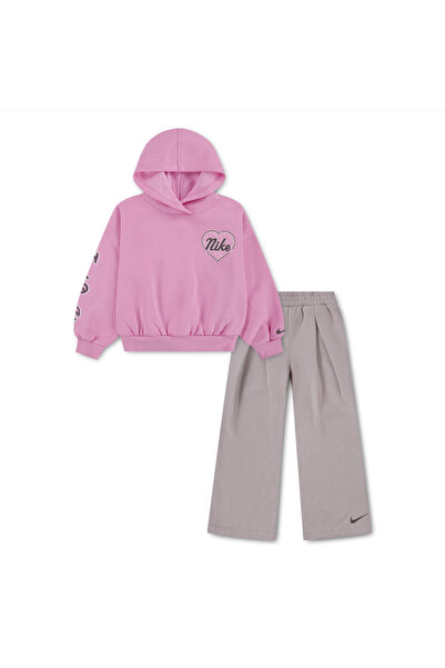 Nike Juxta-Girl Wide Leg Pant Shardooned Cotton Girls' Track Suit 36P313-G5E