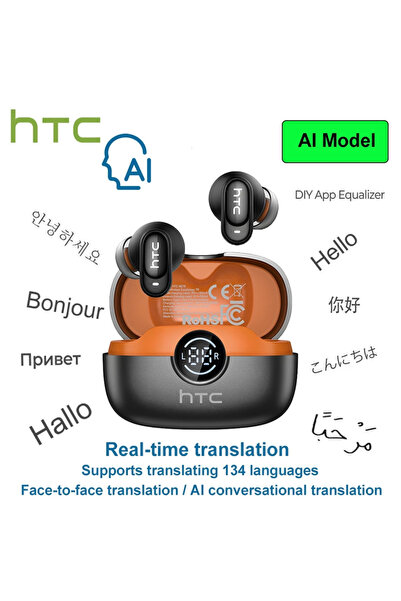 Choice1 سماعة أذن للترجمة الفورية بتقنية الذكاء الاصطناعي HTC NE79 باللون الأ...