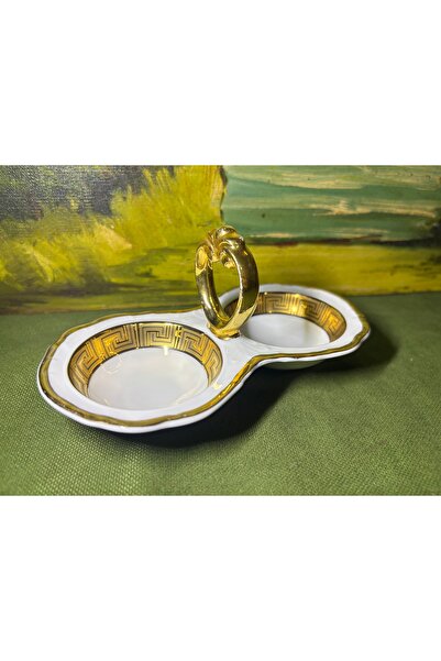 MZ Czechoslovak Hand-Painted Sauce Bowl 15.5 cm 8 cm