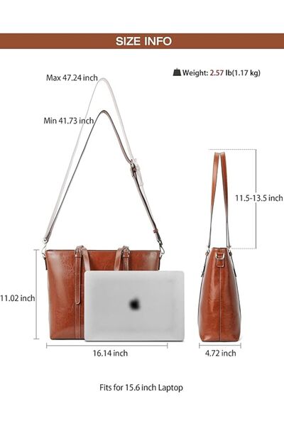 BOSTANTEN Womens Leather Laptop Tote Office Shoulder Handbag Vintage Briefcas...