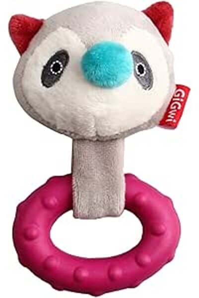 Gigwi Suppa Puppa Coon with Squeaker inside Plush/TPR, Dog Toy Small Size - 8012