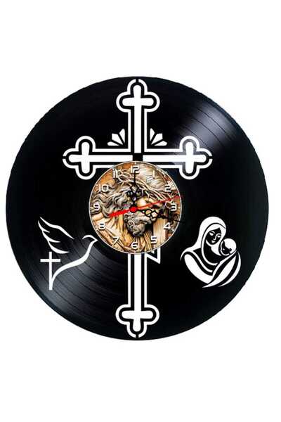 OEM Decorative wall clock made from vinyl record, Religious Model, Orthodox C...