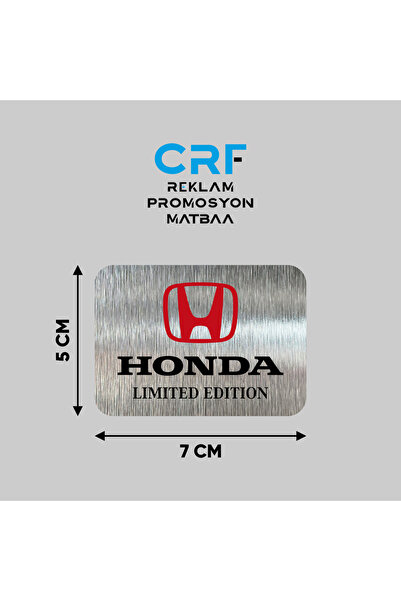 CRF Reklam Honda Limited Edition Logolu Metal Etiket 5x7 cm Arkası Yapışkanlı