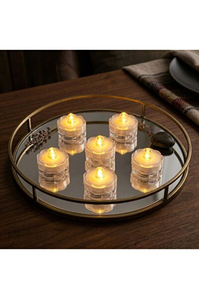 Danube Home Raha LED Candle Set Of- 6 3x2.5Cm Clear, Aromatic Home Fragrance ...