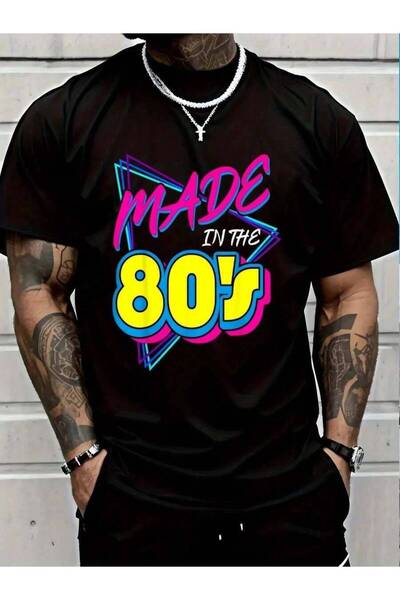 4CR 100% Cotton Made In The 80s 1980s RetroNine Eighties Vintage Music T-Shir...