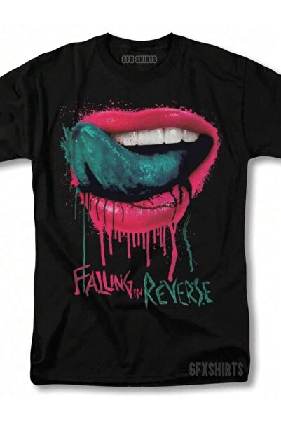 799 تي شيرت Falling In Reverse من Rock Merch Concert Tour Vntg برسومات جرافيكية