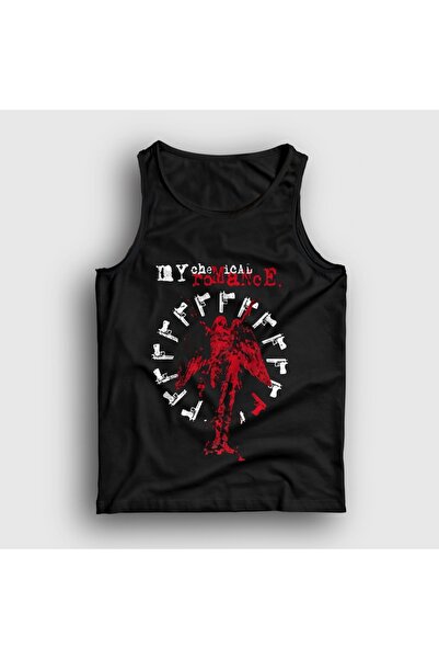 Presmono Unisex crna majica bez rukava Guns And Angel Rock My Chemical Romanc...