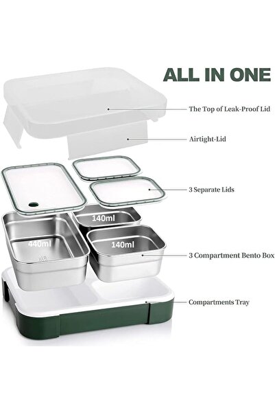 GENERAL Stainless Steel Lunch Box for Kid School,Insulated Bento Box with Tab...