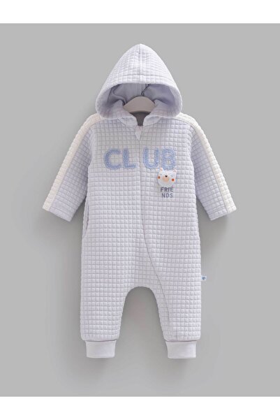 Caramell Baby Boy Jumpsuit Hooded Quilted Zippered Jumpsuit