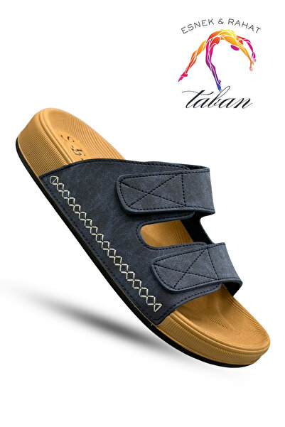 sermoda Men's Slippers - Comfortable Thick Soled Leather Men's Slippers with ...