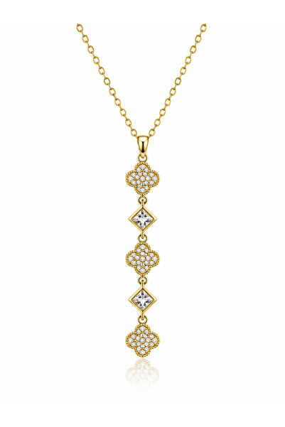 Angelovia Yonca Y Gold Steel Necklace