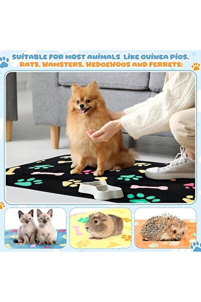 Tegeme 6 Pcs Waterproof Pet Blanket 30 x 20 Inch Washable Dog Blanket for Sma...