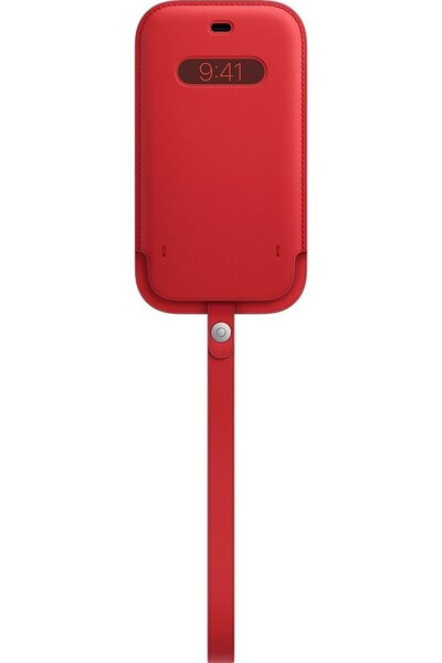 Apple Γνήσια Θήκη Leather Sleeve MagSafe Cover Scarlet iPhone 12 / 12 Pro MHY...