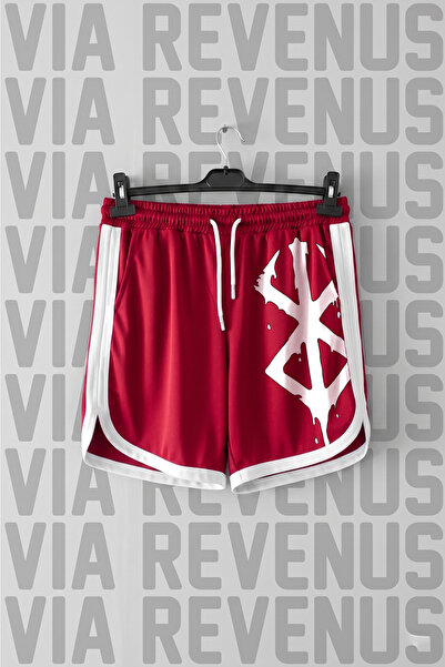 Vordevia Berserk Printed Unisex Retro Varsity Sports Training Shorts