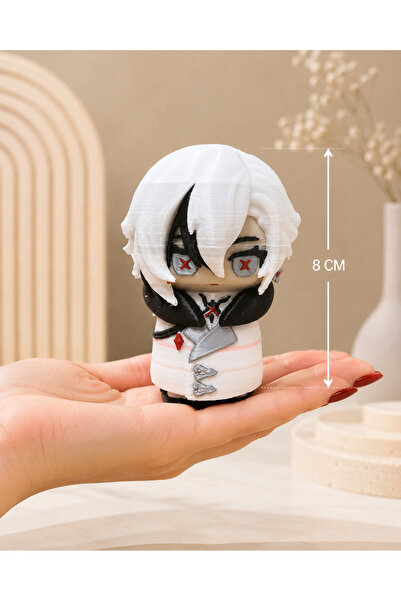 VRDCHLOE Arlecchino (Genshin Impact) Temalı Chibi 3D Baskı Figür 8CM Mini, Ko...