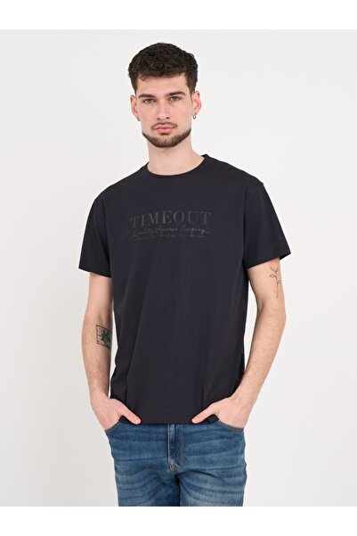 Timeout - Tricou barbat cu maneca scurta si imprimeu logo