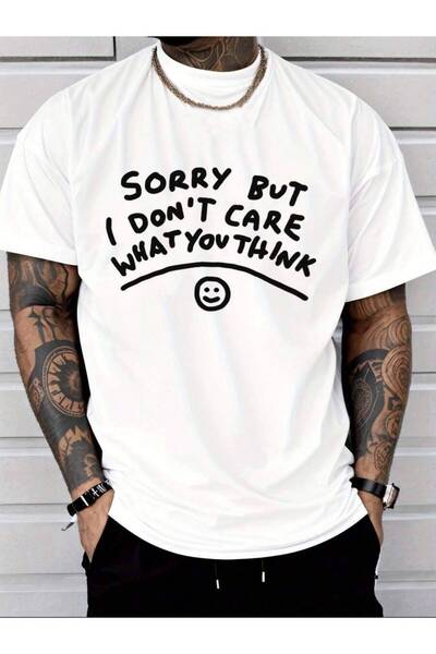 NOURAM تي شيرت رجالي بطباعة نصية 'I'm Sorry But I Don't Care What You For THI...
