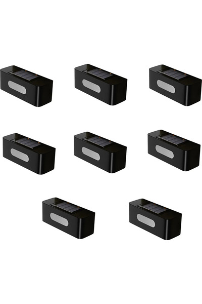 STARSTAR Solar-powered fence light, outdoor wall light, warm white light, 8 p...