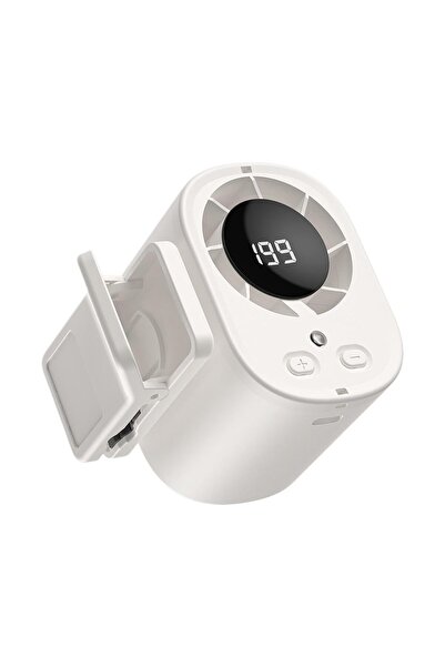 Morvena Picks Ventilator alb cu clemă pentru mașină Afișaj LED 100 viteze reg...