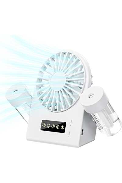 Morvena Picks Ventilator de mână cu ceață de apă, ventilator USB, 4 viteze re...