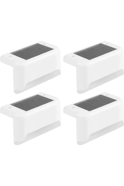 STARSTAR Solar-powered garden lights, 4-pack, white, waterproof LED step ligh...