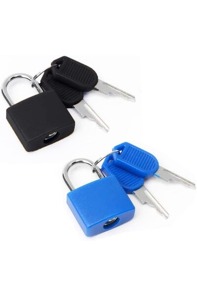 Morvena Picks Set de 2 mini lacăte cu cheie, încuietori mici pentru dulap de ...