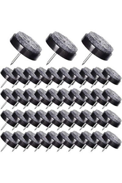 STARSTAR 50 nail-studded chair leg pads, 24mm - felt pads to protect furnitur...