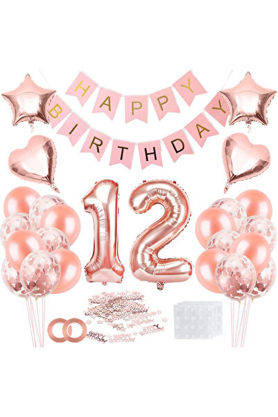 Generic Brand 12th Birthday Party Balloon Set