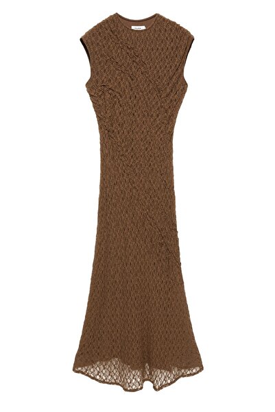 Pull & Bear Dantel midi elbise