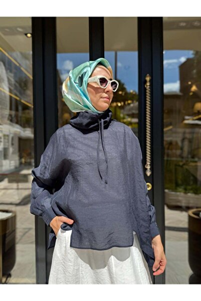 QOOQ STORE 26SS245 Bery Kadın Bluz Lacivert