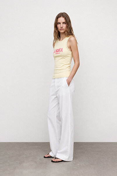 Nisan Zimbali and Printed Terry T-Shirt Yellow