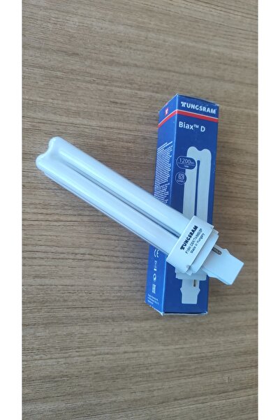 TUNGSRAM Biax D 18W PLC 2 Pinli Kompakt Floresan Ampul - Beyaz Işık (6500K) 1...