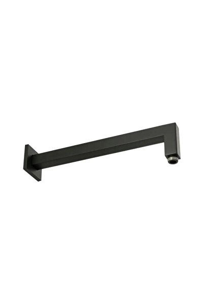 Generic Italian Black Square Wall-Mounted Long Shower Head Connection 30 cm